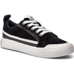 Tenisówki CALVIN KLEIN JEANS - Dodie R8525 Black/White/Black. Czarne półbuty damskie marki Calvin Klein Jeans, bez wzorów, z jeansu, bez zapięcia. Za 519,00 zł.