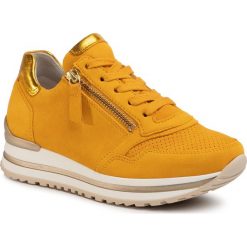 Sneakersy GABOR - 46.528.22 Mango. Żółte półbuty damskie Gabor, na co dzień, bez wzorów, ze skóry, bez obcasa, na płaskiej podeszwie, bez zapięcia. Za 449,00 zł.