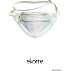Ekorre large 0100. Różowe nerki damskie Pakamera, w paski, ze skóry, bez dodatków. Za 180,00 zł.