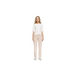 Bluzki Style S063 Prosta bluzka z rękawem 3/4. Niebieskie bluzki z odkrytymi ramionami marki Style, l. Za 59,00 zł.