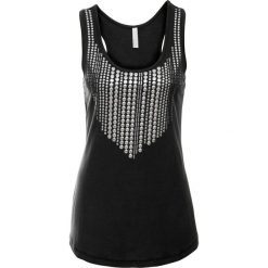 Topy damskie: Top z ćwiekami bonprix czarny