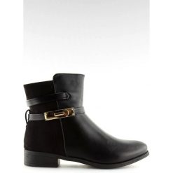 Botki damskie czarne VQ6-5 Black. Czarne botki damskie ButyModne, ze skóry, eleganckie, bez obcasa, na płaskiej podeszwie, na zamek. Za 119,00 zł.