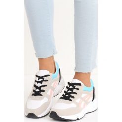 Biało-Szare Buty Sportowe Firmament. Białe buty sportowe damskie marki Born2be, z materiału. Za 39,99 zł.