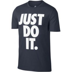 Nike T-Shirt M Nsw Tee Just Do It Thunder Blue White S. Niebieskie t-shirty męskie marki Nike, s, z bawełny, na fitness i siłownię. Za 105,00 zł.