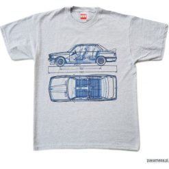 Koszulka BMW 3 GRAY tshirt. Szare koszulki męskie Pakamera, m, bez wzorów, bez kołnierzyka, z krótkim rękawem, krótkie. Za 77,00 zł.