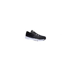Buty fitness cardio 100 męskie. Czarne buty sportowe męskie DOMYOS, z poliesteru, bez zapięcia, na fitness i siłownię. Za 79,99 zł.