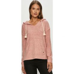 Roxy - Bluza. Różowe bluzy damskie Roxy, s, bez wzorów, z bawełny, bez rękawów, z kapturem. Za 199,90 zł.