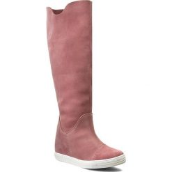 Buty zimowe damskie: Kozaki R.POLAŃSKI – 0835 Różowy Zamsz
