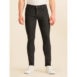 Jeansy Skinny Fit Guess Miami M94AN1 D2R81. Czarne jeansy męskie Guess, m, z aplikacjami, z elastanu. W wyprzedaży za 249,00 zł.