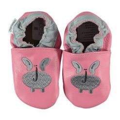 Buciki niemowlęce: Skórzane buty niemowlęce w kolorze jasnoróżowym