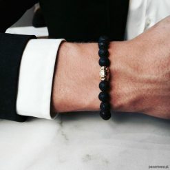 Bransoletki męskie: Bransoletka męska BLACK LAVA