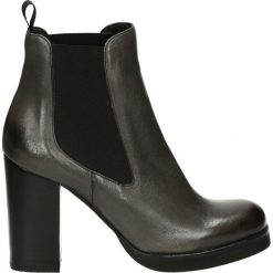 Botki - 942379 TEQ GR. Czarne botki damskie skórzane marki Venezia. Za 499,00 zł.