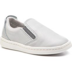 Tenisówki CLARKS - Street Verve T 261421856 Grey Leather. Szare półbuty dziewczęce Clarks, bez wzorów, ze skóry, bez zapięcia. Za 199,00 zł.