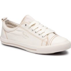 Trampki PEPE JEANS - Gery Bass PLS30831 Off White 803. Brązowe półbuty damskie Pepe Jeans, bez wzorów, z jeansu, bez zapięcia. W wyprzedaży za 119,00 zł.