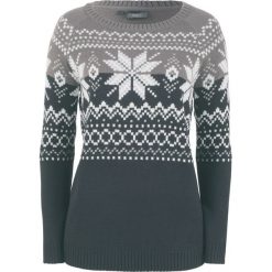 Sweter żakardowy bonprix czarny wzorzysty. Czarne swetry klasyczne damskie bonprix, z żakardem. Za 74,99 zł.