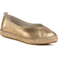Espadryle QUAZI - QZ-50-04-000467 111. Żółte espadryle damskie QUAZI, bez wzorów, ze skóry ekologicznej, bez obcasa, na płaskiej podeszwie. Za 279,00 zł.