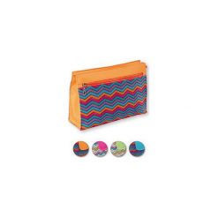 TOP CHOICE Kosmetyczka damska Zig-Zag (93555) 1szt - 6593555. Różowe topy damskie marki TOP CHOICE, bez wzorów, bez kołnierzyka. Za 26,59 zł.