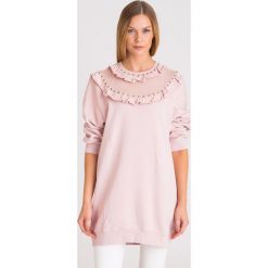 RÓŻOWA BLUZA MAXI TWINSET. Różowe bluzy damskie Twinset, s, z aplikacjami, bez rękawów, bez kaptura. Za 349,50 zł.