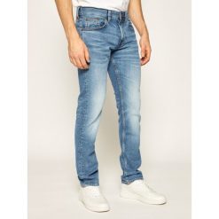 Jeansy Slim Fit TOMMY HILFIGER Bleecker Stretch MW0MW13549. Niebieskie jeansy męskie TOMMY HILFIGER, m, bez wzorów, z elastanu. W wyprzedaży za 389,00 zł.
