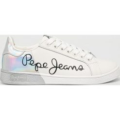 Pepe Jeans - Buty. Białe sneakersy damskie Pepe Jeans, z jeansu. W wyprzedaży za 269,90 zł.