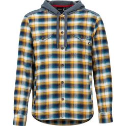 Koszula funkcyjna "Oheny Heavy Wt Flannel Hoody" ze wzorem. Pomarańczowe koszule męskie Marmot, s, w kratkę, z materiału, z kapturem. W wyprzedaży za 189,95 zł.