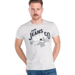 Pepe Jeans Bruno Koszulka Szary. Szare podkoszulki męskie s, z haftami, z bawełny. Za 128,95 zł.