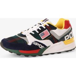 Polo Ralph Lauren - Tenisówki męskie z dodatkiem skóry, niebieski. Niebieskie trampki męskie Polo Ralph Lauren, bez wzorów, ze skóry, retro, bez zapięcia. Za 499,95 zł.