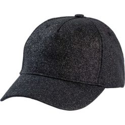 Czapki damskie: Czapka z daszkiem z połyskującego materiału bonprix czarny