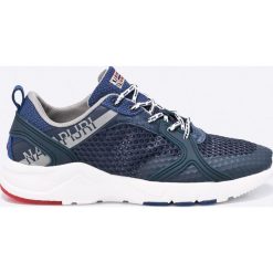 Napapijri - Buty. Niebieskie buty sportowe męskie Napapijri, ze skóry, na sznurówki. W wyprzedaży za 299,90 zł.