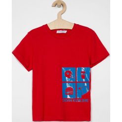Calvin Klein Jeans - T-shirt dziecięcy 116-164 cm. Czerwone t-shirty chłopięce marki Calvin Klein Jeans, z nadrukiem, z bawełny, bez rękawów. Za 159,90 zł.