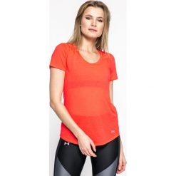Under Armour - Top Threadborne Streaker. Różowe topy sportowe damskie marki Under Armour, s, z dzianiny, z okrągłym kołnierzem. W wyprzedaży za 79,90 zł.