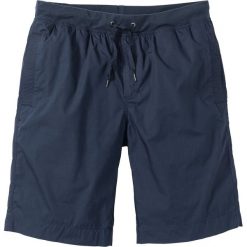 Bermudy z wygodnym paskiem bonprix ciemnoniebieski. Niebieskie spodenki i szorty męskie bonprix, m, bez wzorów. Za 89,99 zł.
