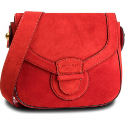 Torebka COCCINELLE - DS1 Vega Suede E1 DS1 12 01 01 Coouelicot R09. Czerwone torebki klasyczne damskie Coccinelle, bez wzorów, ze skóry, bez dodatków. W wyprzedaży za 979,00 zł.