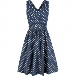 Dolly and Dotty May V-neck 50's Style Spot Dress Sukienka granatowy. Niebieskie sukienki na komunię marki Dolly and Dotty, m, w grochy. Za 99,90 zł.
