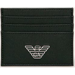 Emporio Armani - Portfel. Czarne portfele męskie Emporio Armani, bez wzorów, ze skóry ekologicznej. Za 339,90 zł.