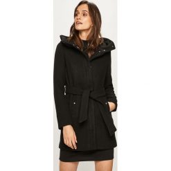 Vero Moda - Płaszcz. Szare kurtki damskie Vero Moda, s, w paski, z bawełny, z kapturem. W wyprzedaży za 289,90 zł.