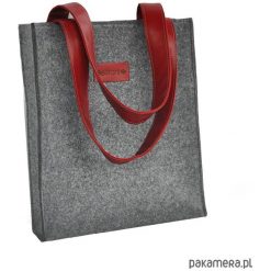 Top Glam - Klasyczna torebka - szaro czerwona. Czerwone torebki klasyczne damskie marki Pakamera. Za 150,00 zł.