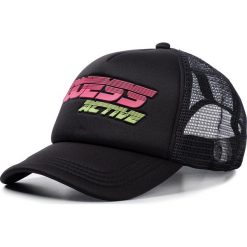 Czapka z daszkiem GUESS - O01Z00 WO04T A996. Czarne czapki męskie Guess, z aplikacjami, z poliesteru. Za 129,00 zł.