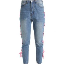 Odzież damska: Liquor N Poker LAX MOM WITH EYELET AND RIBBON LACE UP Jeansy Relaxed Fit light blue denim