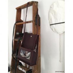 Boxy Bag / Plum - dwuczęściowa torebka. Szare torebki klasyczne damskie Pakamera, bez wzorów, na ramię, bez dodatków. Za 429,00 zł.