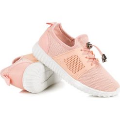 Trampki damskie slip on: Łososiowe trampki ze ściągaczem MERG różowe