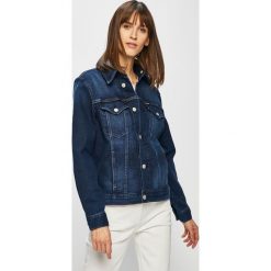 Calvin Klein Jeans - Kurtka. Niebieskie kurtki damskie Calvin Klein Jeans, s, bez wzorów, z elastanu, krótkie. W wyprzedaży za 279,90 zł.