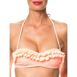 Stroje dwuczęściowe damskie: Biustonosz bikini w kolorze brzoskwiniowym
