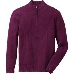 Sweter ze stójką Regular Fit bonprix czarny bez. Fioletowe golfy męskie bonprix, l, z dzianiny, ze stójką. Za 74,99 zł.