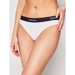 Stringi TOMMY HILFIGER UW0UW02196. Białe stringi damskie TOMMY HILFIGER, l, bez wzorów, z elastanu. Za 89,00 zł.