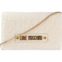 Torebka Love Moschino. Brązowe nerki damskie bez wzorów, z materiału, wizytowe, bez dodatków. Za 299,00 zł.