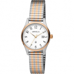Zegarek kwarcowy w kolorze srebrno-biało-różowozłotym. Szare, analogowe zegarki damskie Esprit Watches, ze stali. W wyprzedaży za 227,95 zł.