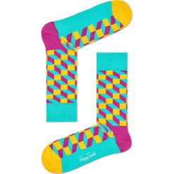 Happy Socks - Skarpety Filled Optic. Szare skarpetki męskie Happy Socks, z bawełny. W wyprzedaży za 29,90 zł.