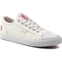 Trampki BIG STAR - DD274875 White. Białe półbuty damskie BIG STAR, bez wzorów, z gumy, bez zapięcia. Za 109,00 zł.