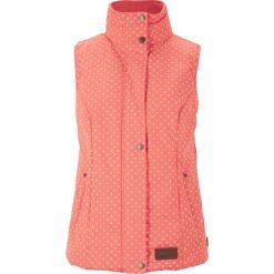 Kamizelka outdoorowa z nadrukiem bonprix łososiowy pomarańczowy z nadrukiem. Pomarańczowe kamizelki damskie bonprix, z nadrukiem, bez kaptura. Za 129,99 zł.